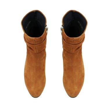  Belen Taba Kadın DesaComfort Fermuarlı Topuklu Deri Bot