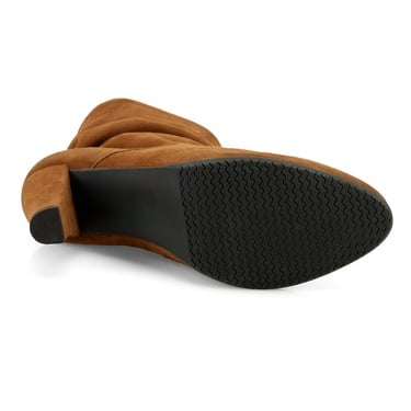  Belen Taba Kadın DesaComfort Fermuarlı Topuklu Deri Bot