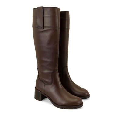  Kadın Kahve Deri Çizme