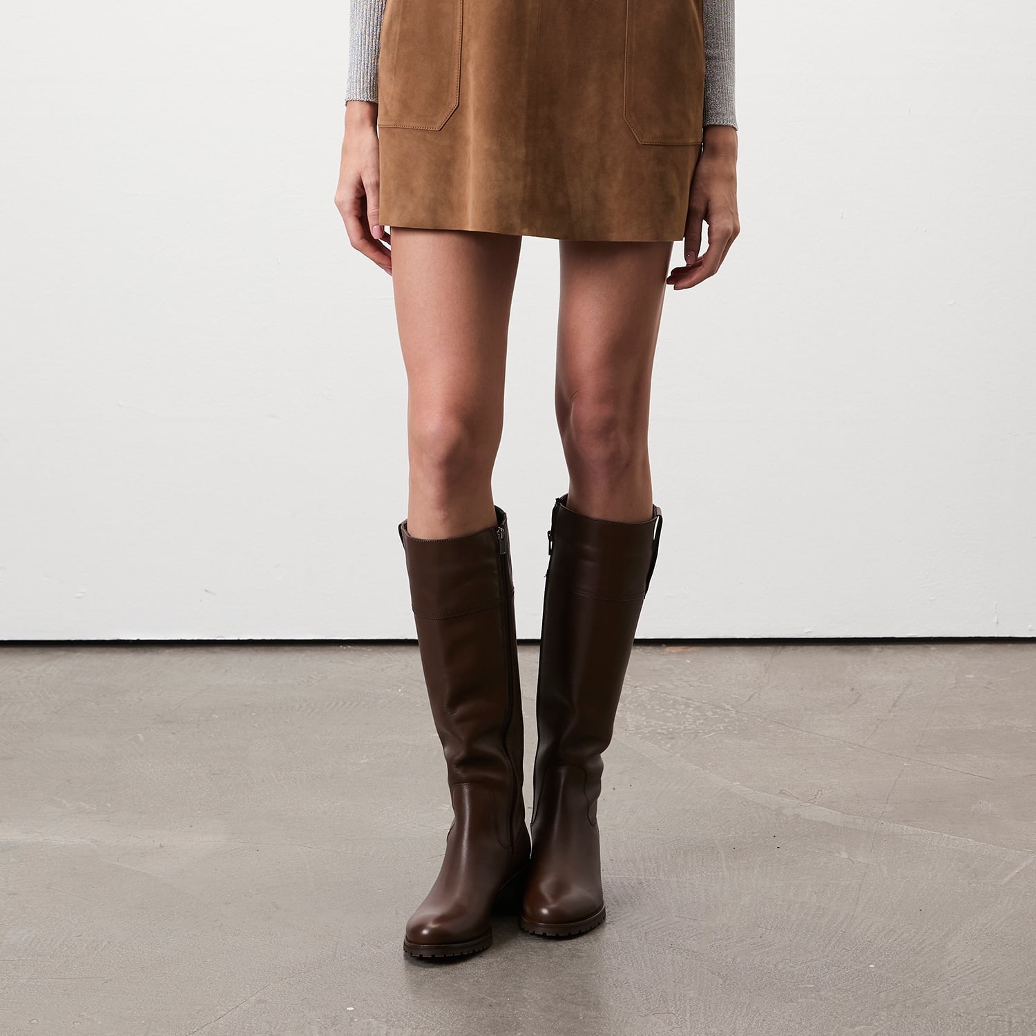  Kadın Kahve Deri Çizme