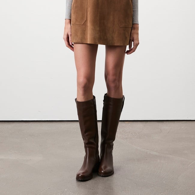  Kadın Kahve Deri Çizme