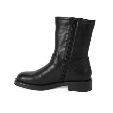  Kadın Siyah Kemer Aksesuarlı Kadın Bot