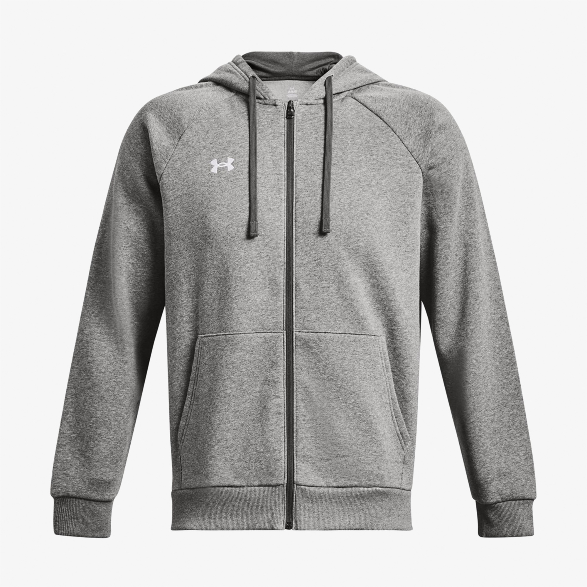 Under Armour Rival Fleece FZ Hood Erkek Gri Sweatshirt