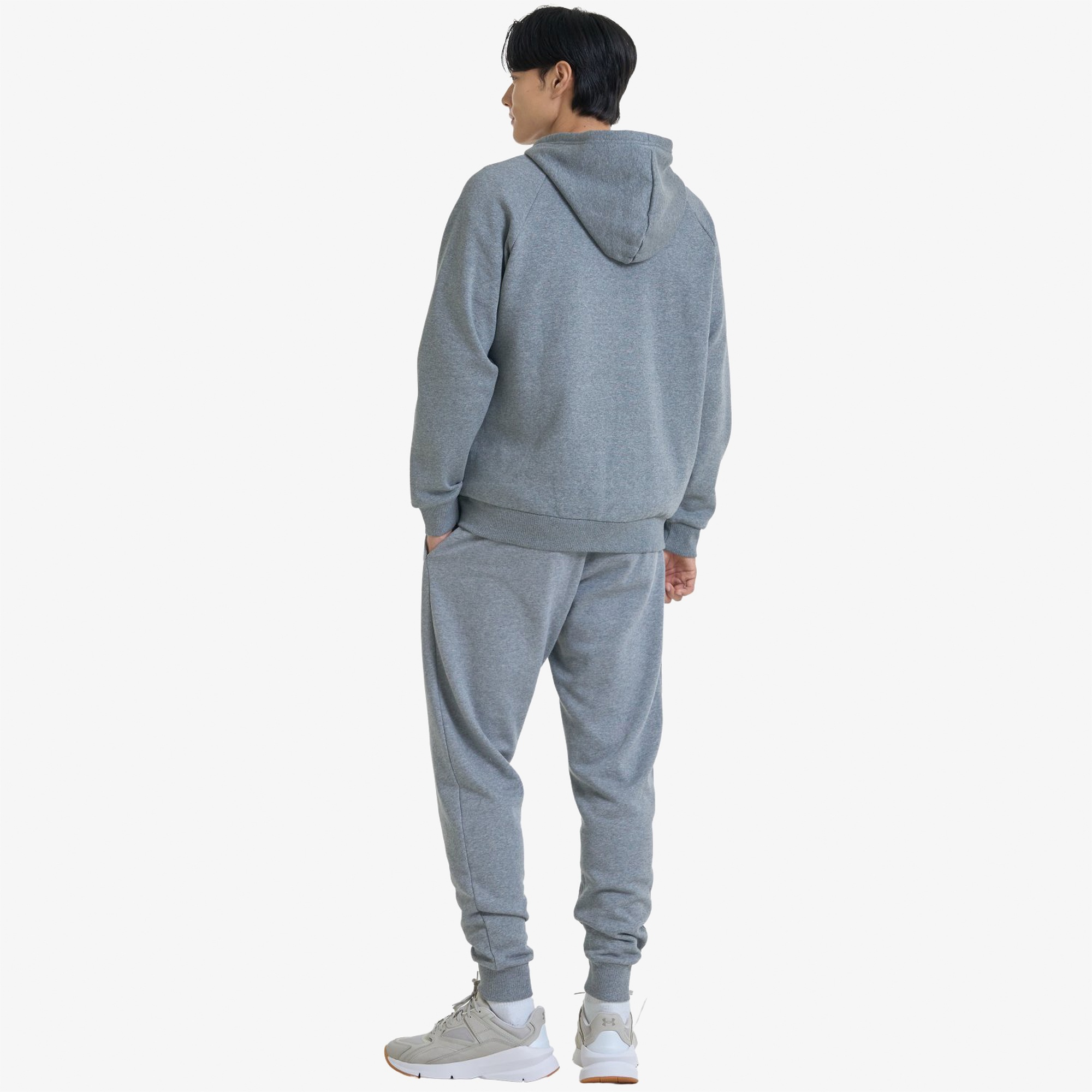 Under Armour Rival Fleece FZ Hood Erkek Gri Sweatshirt