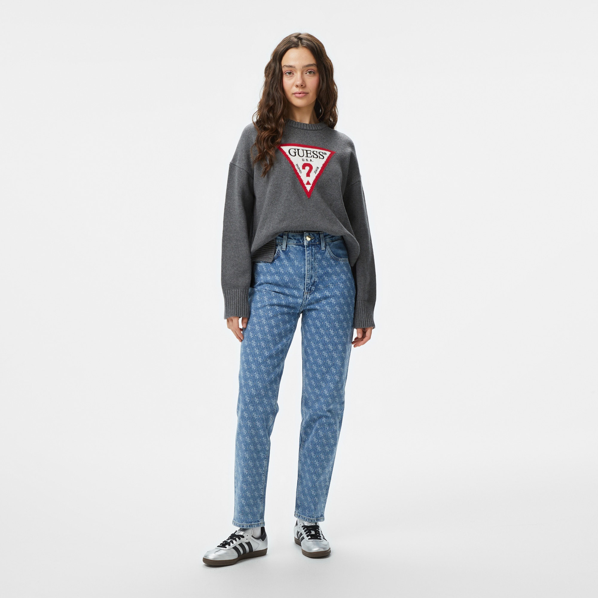 Guess Kadın Gri Kazak
