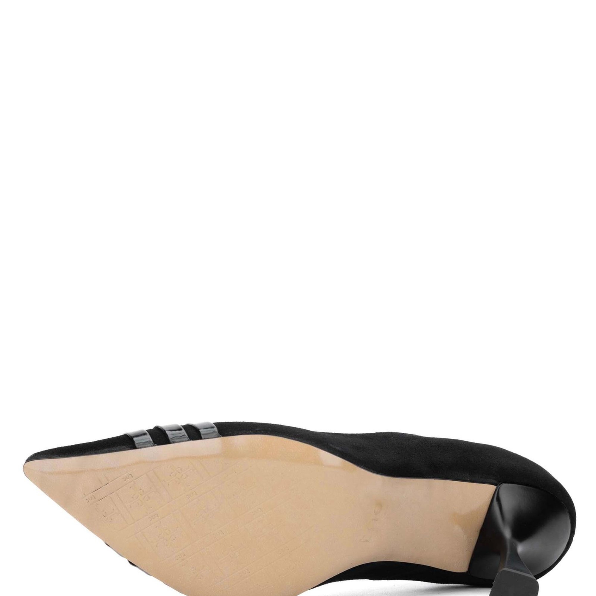 Tamer Tanca Kadın Hakiki Deri Siyah Süet Topuklu Ayakkabı