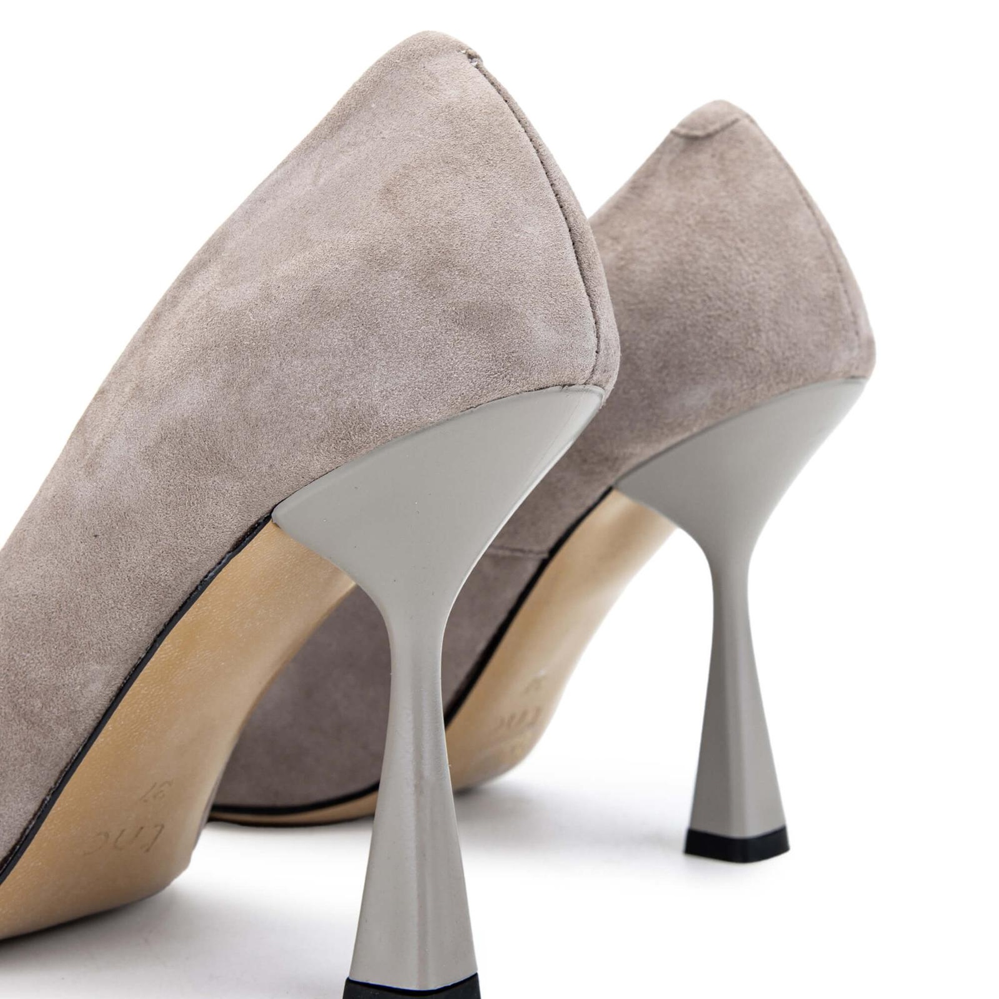 Tamer Tanca Kadın Hakiki Deri Vizon Süet Topuklu Ayakkabı