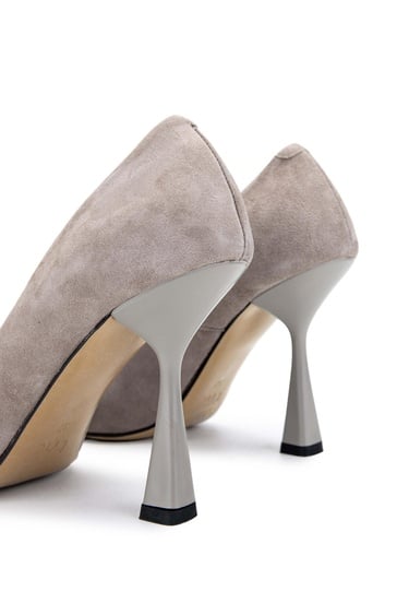  Tamer Tanca Kadın Hakiki Deri Vizon Süet Topuklu Ayakkabı