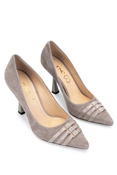  Tamer Tanca Kadın Hakiki Deri Vizon Süet Topuklu Ayakkabı