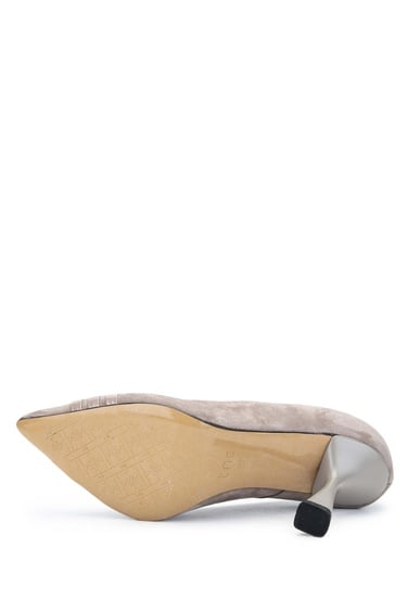  Tamer Tanca Kadın Hakiki Deri Vizon Süet Topuklu Ayakkabı