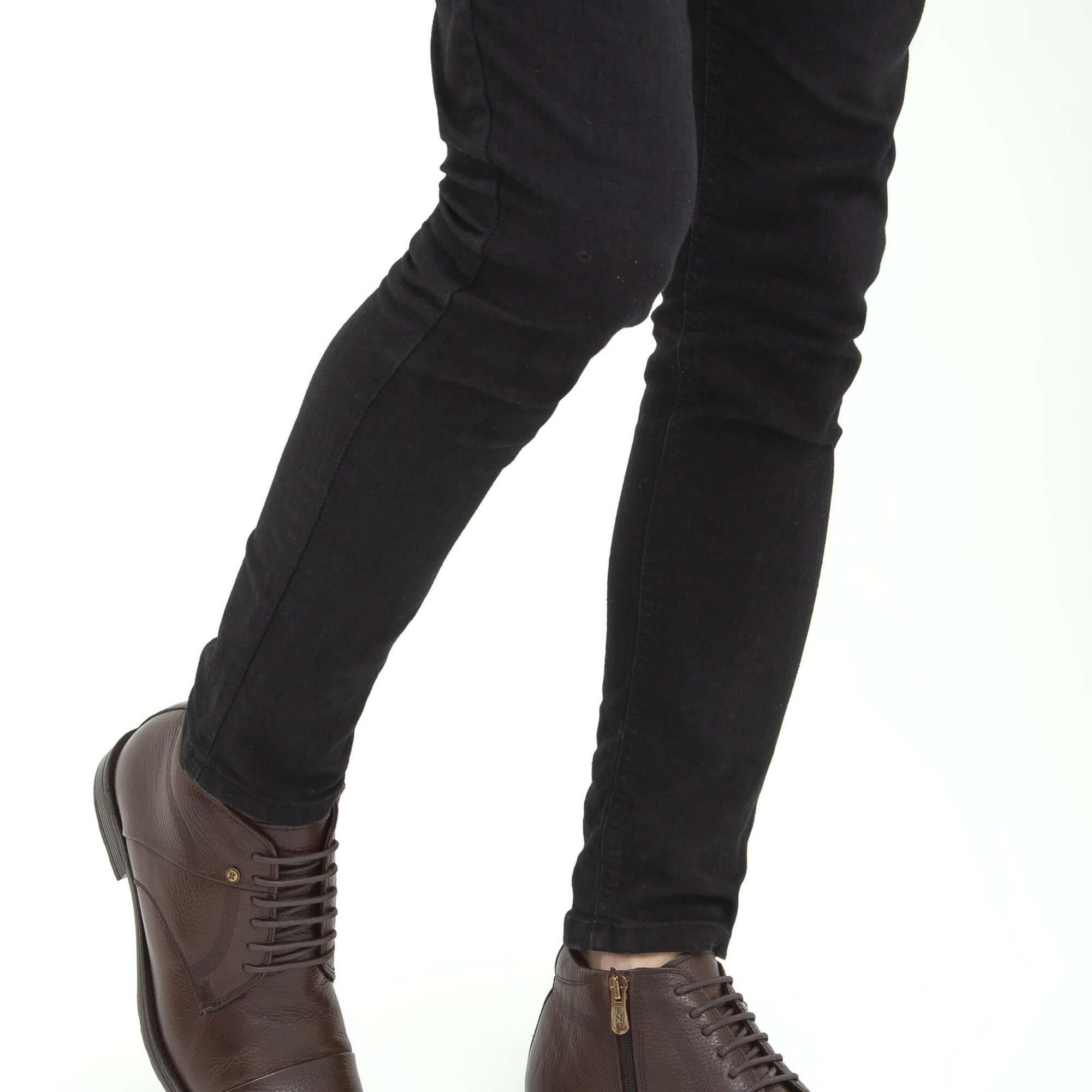 Tamer Tanca Erkek Hakiki Deri Kahverengi Floter Klasik Bot