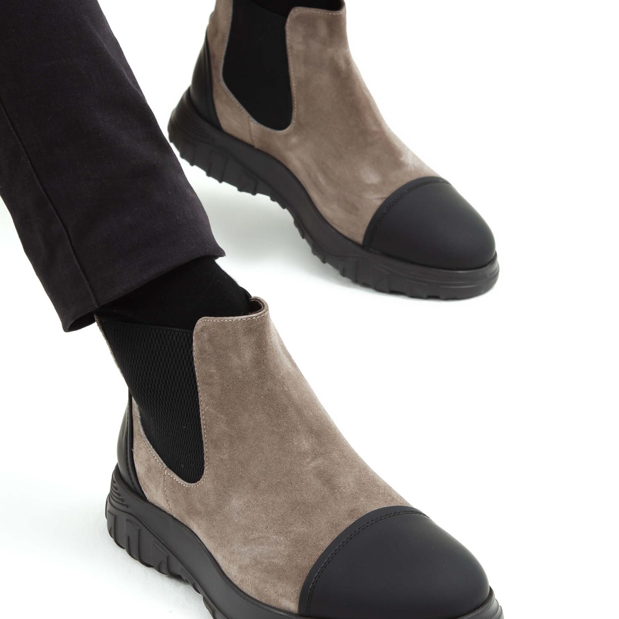 Tamer Tanca Erkek Hakiki Deri Vizon Süet Casual Bot