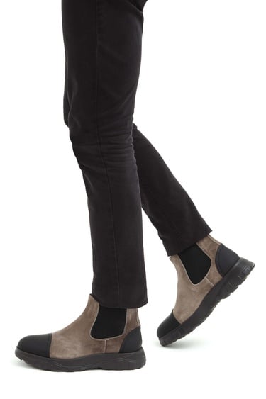  Tamer Tanca Erkek Hakiki Deri Vizon Süet Casual Bot