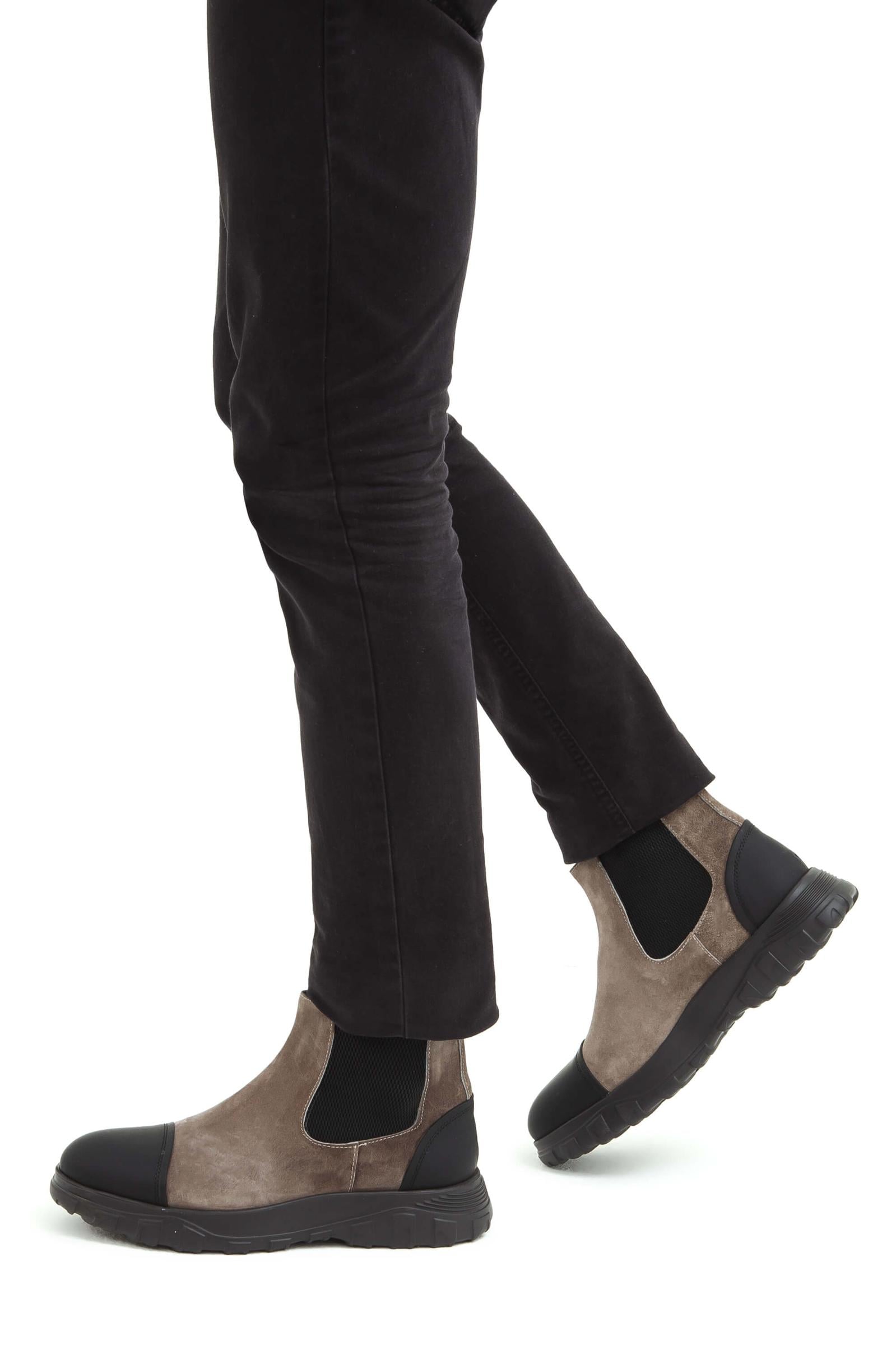  Tamer Tanca Erkek Hakiki Deri Vizon Süet Casual Bot