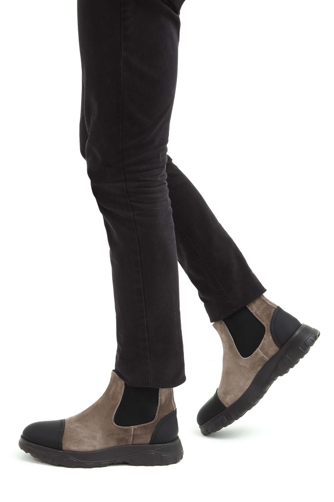  Tamer Tanca Erkek Hakiki Deri Vizon Süet Casual Bot