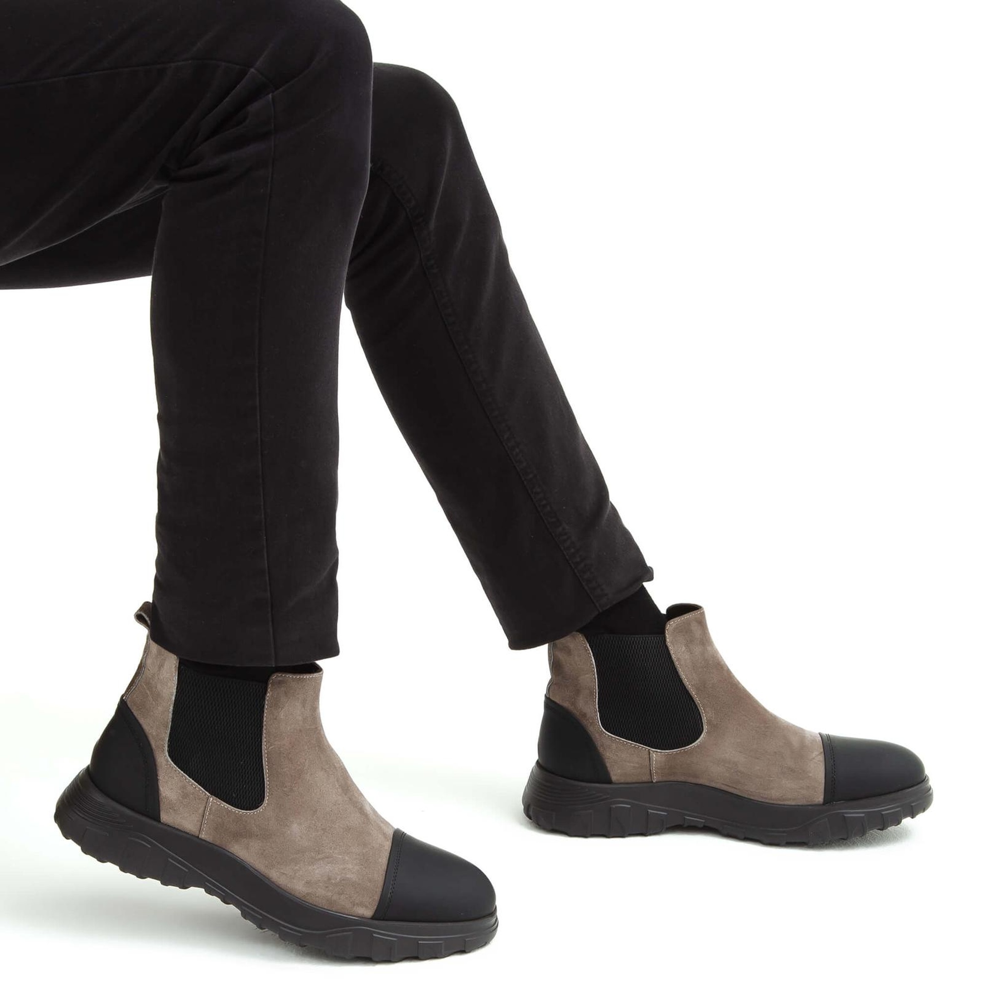 Tamer Tanca Erkek Hakiki Deri Vizon Süet Casual Bot