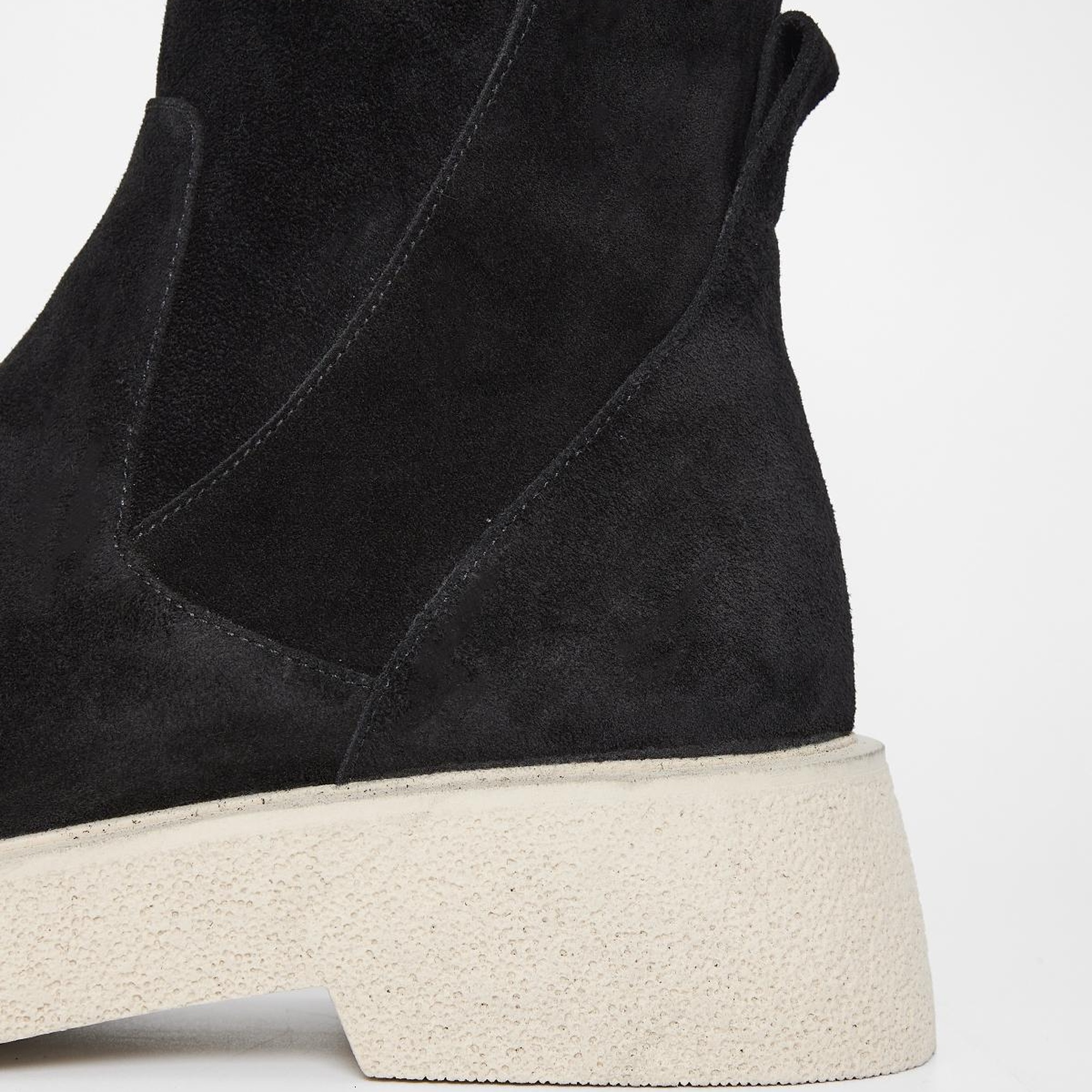 Valmenti Kadın Siyah Süet Hakiki Deri Casual Bot