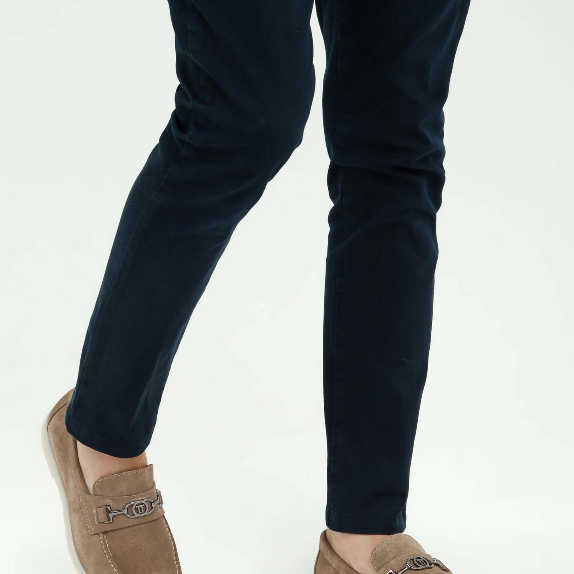 Tamer Tanca Erkek Hakiki Deri Bej Loafer Ayakkabı