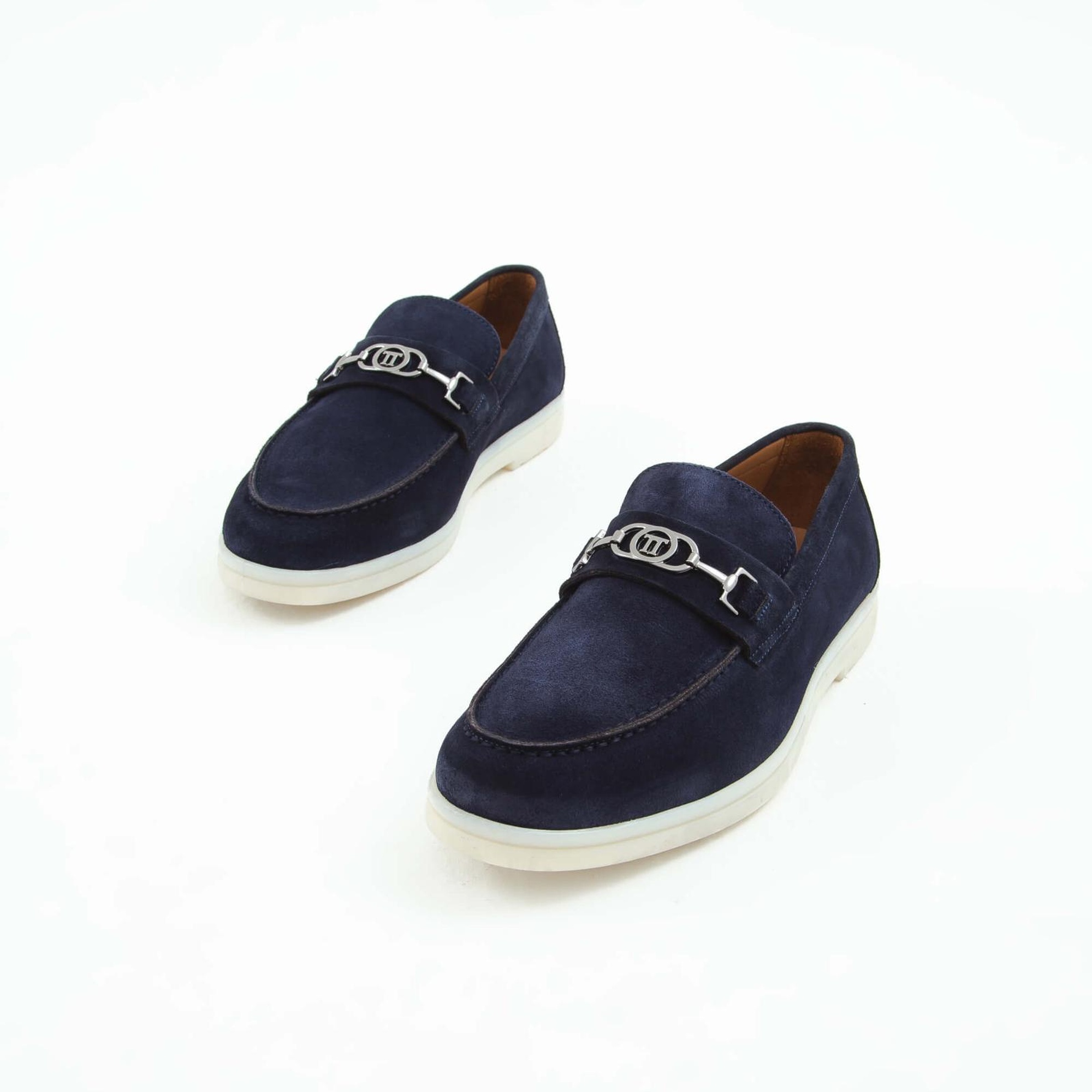 Tamer Tanca Erkek Hakiki Deri Lacivert Süet Loafer Ayakkabı