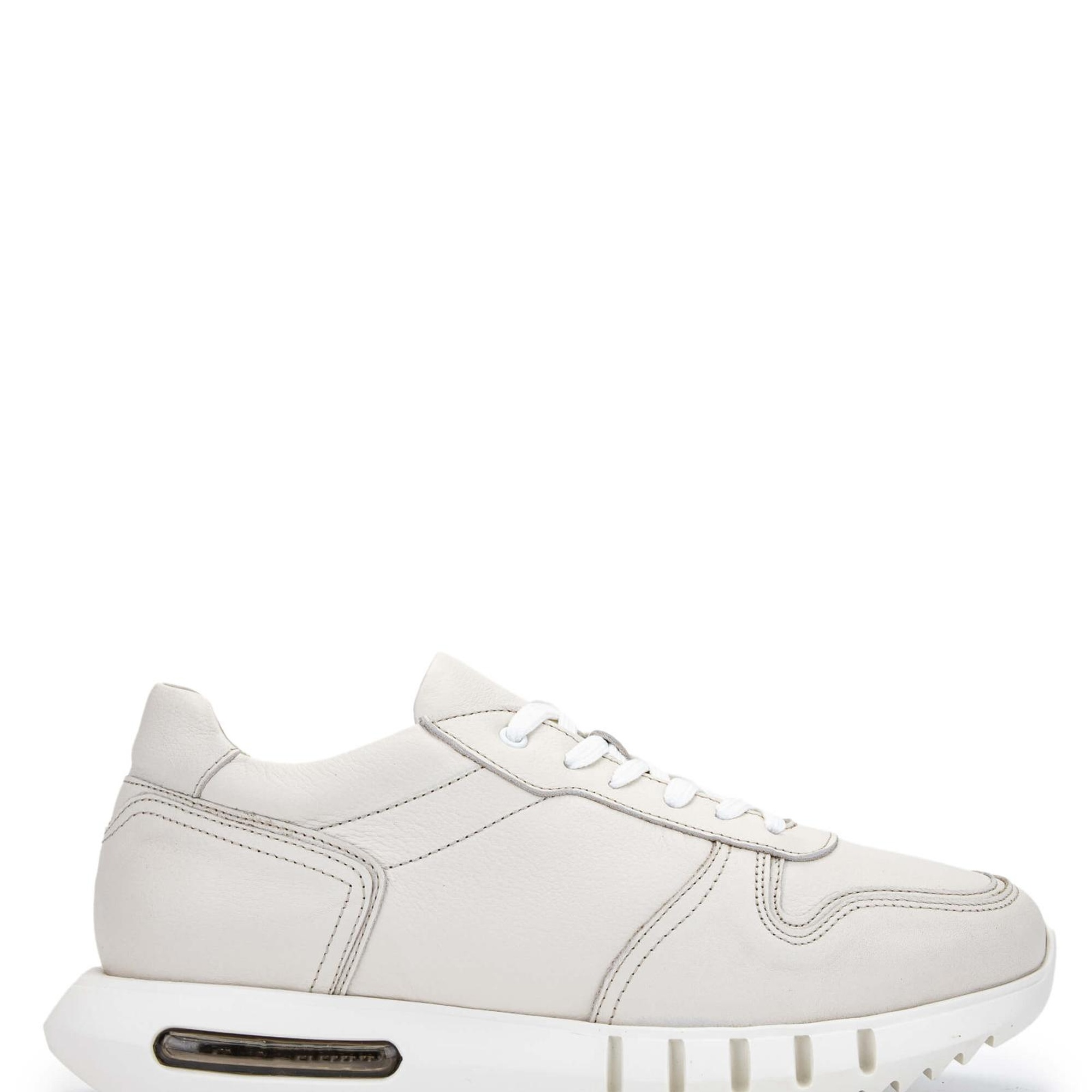 Tamer Tanca Erkek Hakiki Deri Kırık Beyaz Sneakers & Spor Ayakkabı