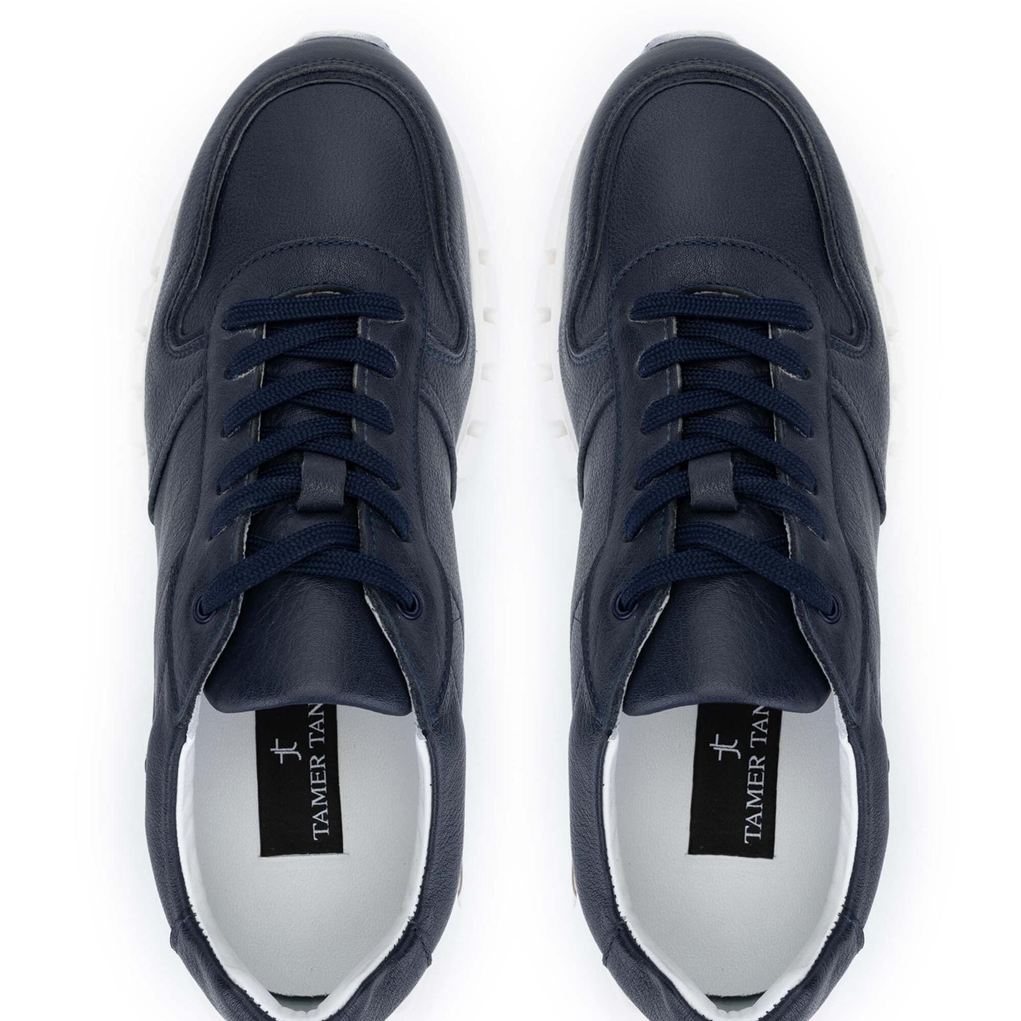 Tamer Tanca Erkek Hakiki Deri Lacivert Sneakers & Spor Ayakkabı