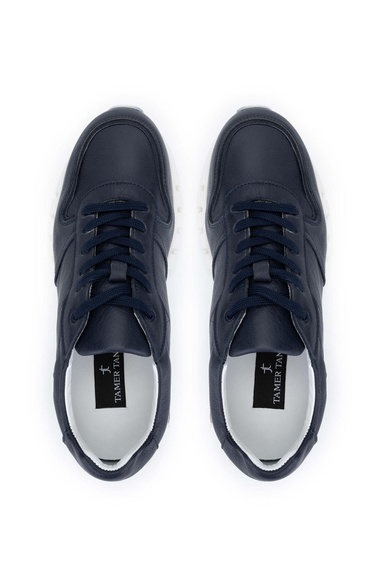  Tamer Tanca Erkek Hakiki Deri Lacivert Sneakers & Spor Ayakkabı