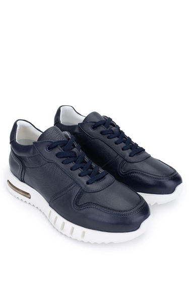  Tamer Tanca Erkek Hakiki Deri Lacivert Sneakers & Spor Ayakkabı