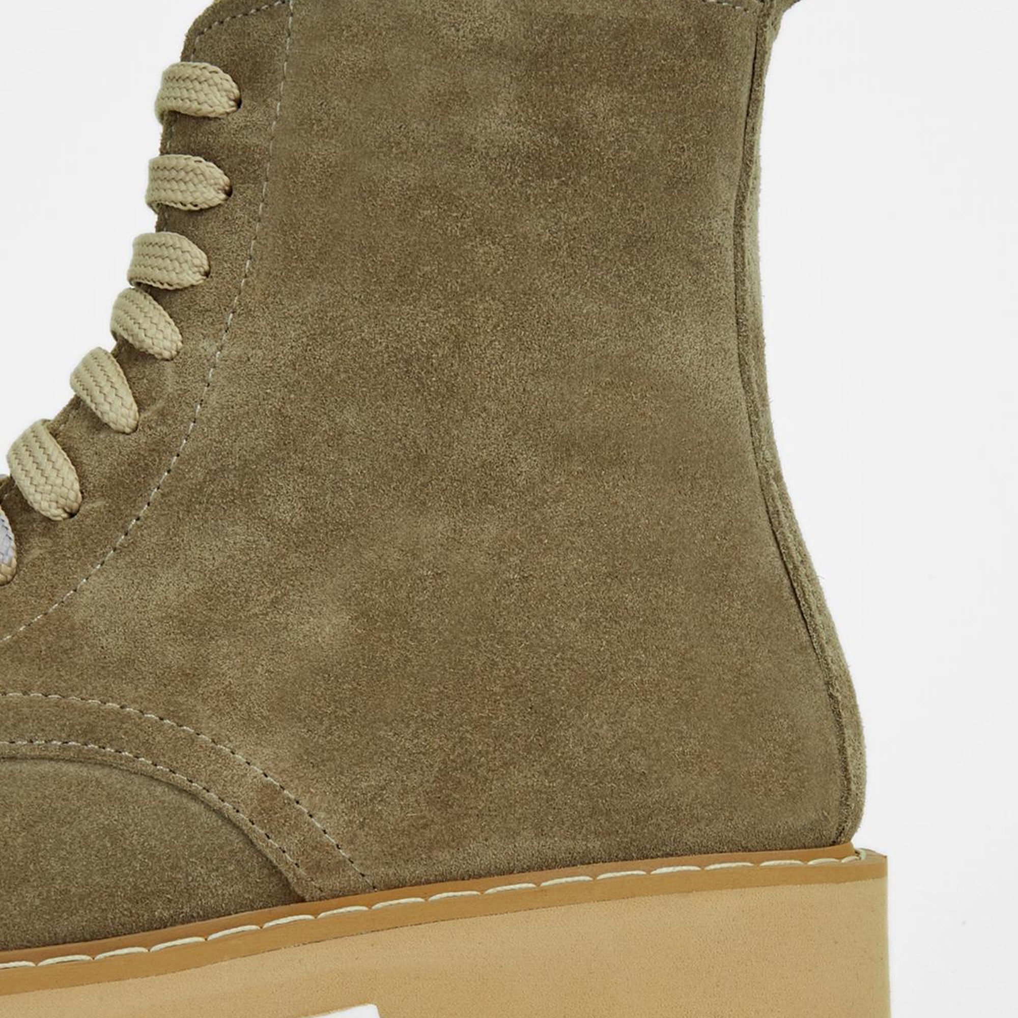 Valmenti Kadın Bej Süet Hakiki Deri Casual Bot