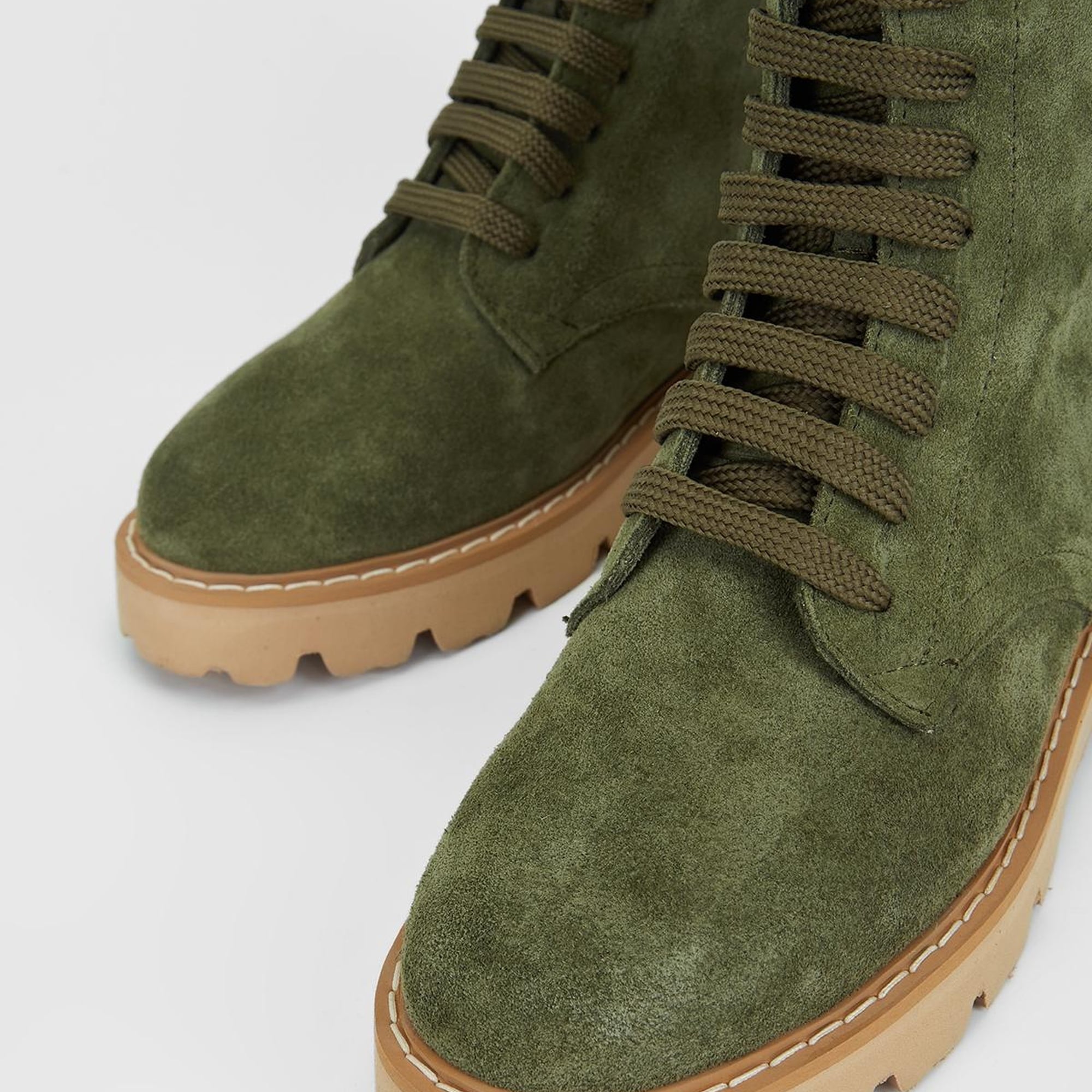 Valmenti Kadın Haki Süet Hakiki Deri Casual Bot