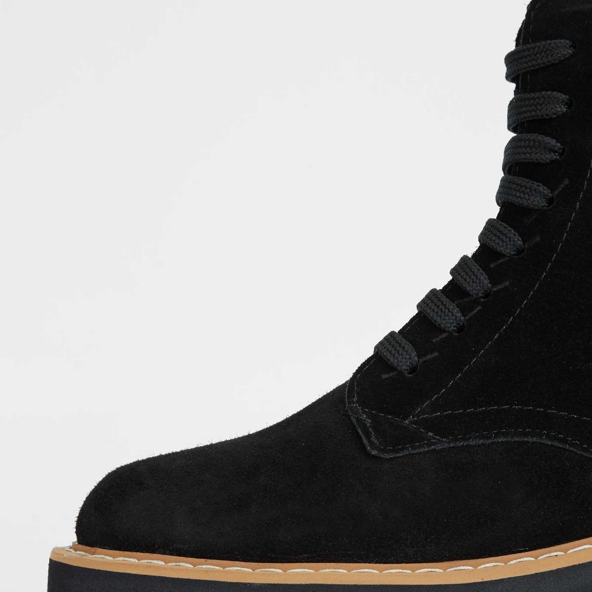 Valmenti Kadın Siyah Süet Hakiki Deri Casual Bot