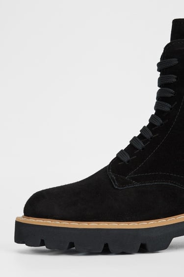  Valmenti Kadın Siyah Süet Hakiki Deri Casual Bot