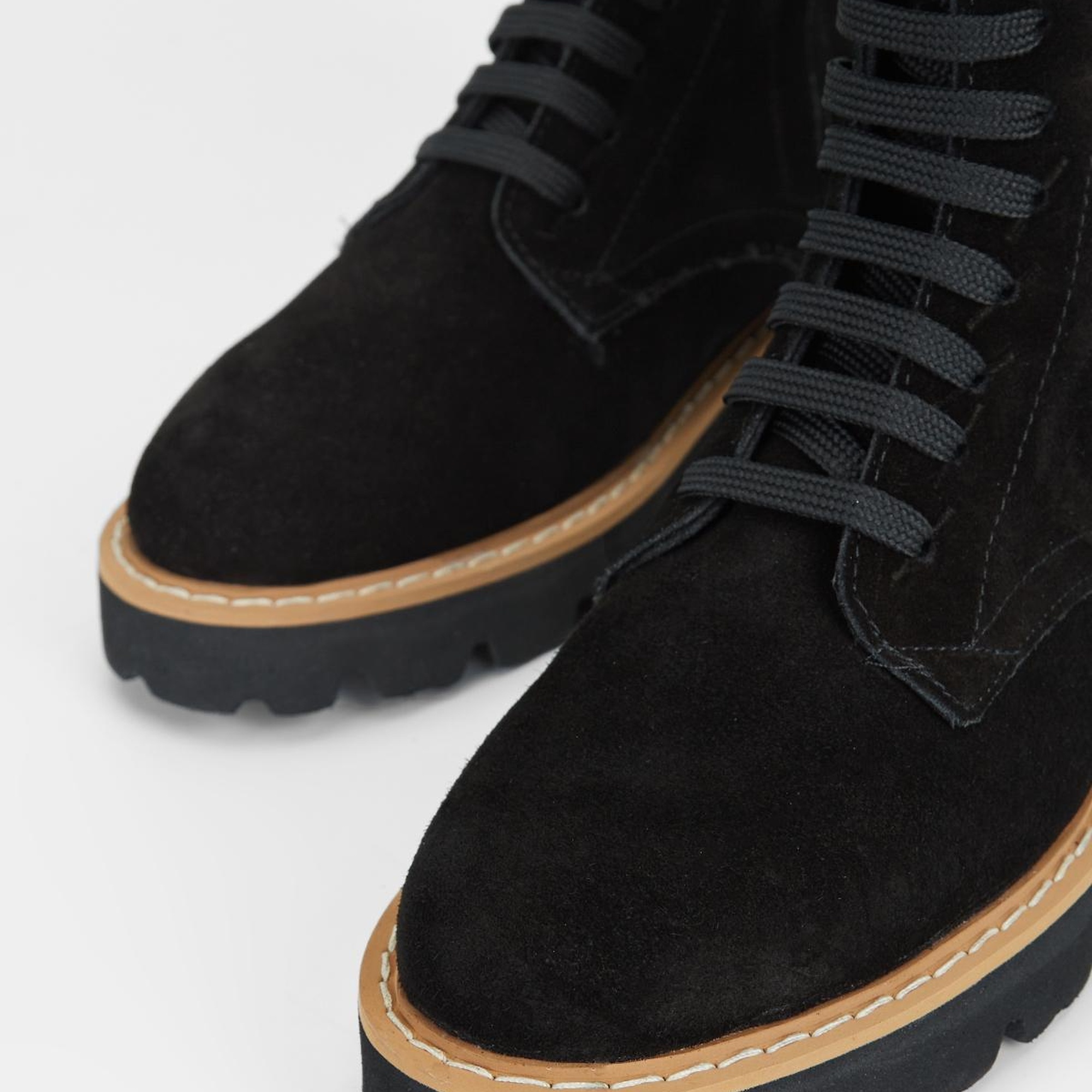 Valmenti Kadın Siyah Süet Hakiki Deri Casual Bot