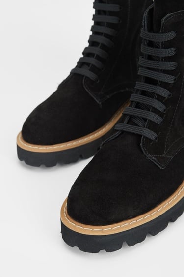  Valmenti Kadın Siyah Süet Hakiki Deri Casual Bot