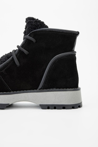  Valmenti Kadın Siyah Süet Hakiki Deri Casual Bot