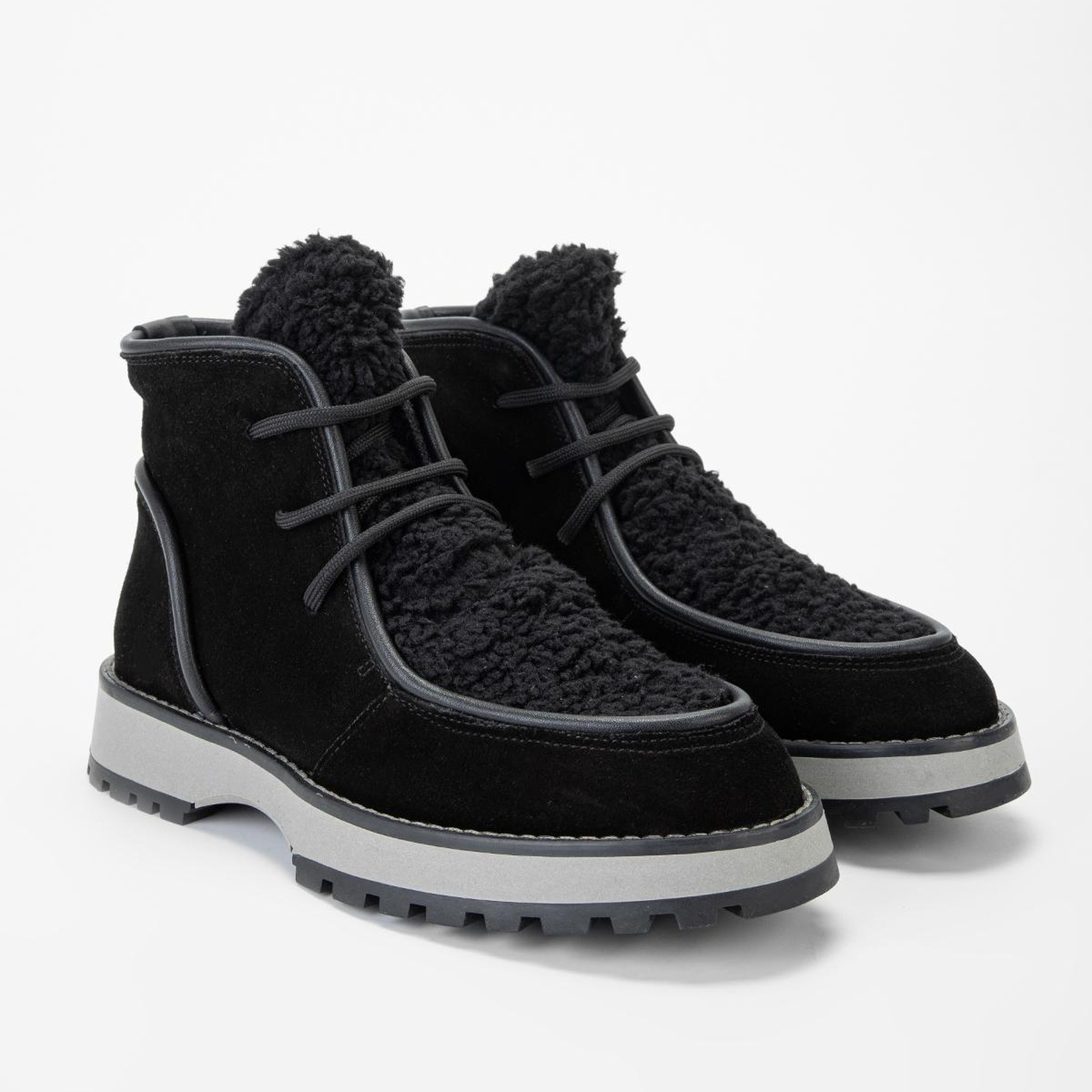 Valmenti Kadın Siyah Süet Hakiki Deri Casual Bot