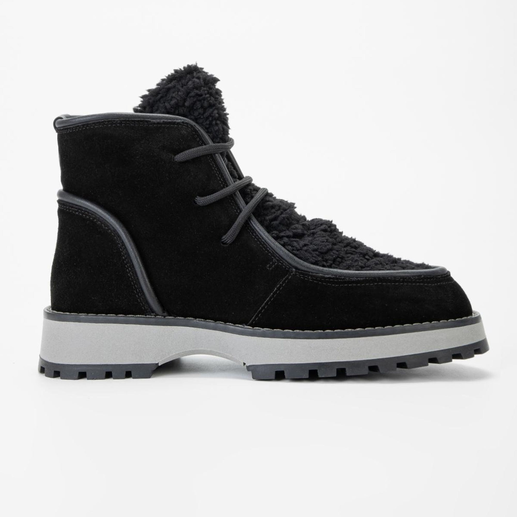 Valmenti Kadın Siyah Süet Hakiki Deri Casual Bot