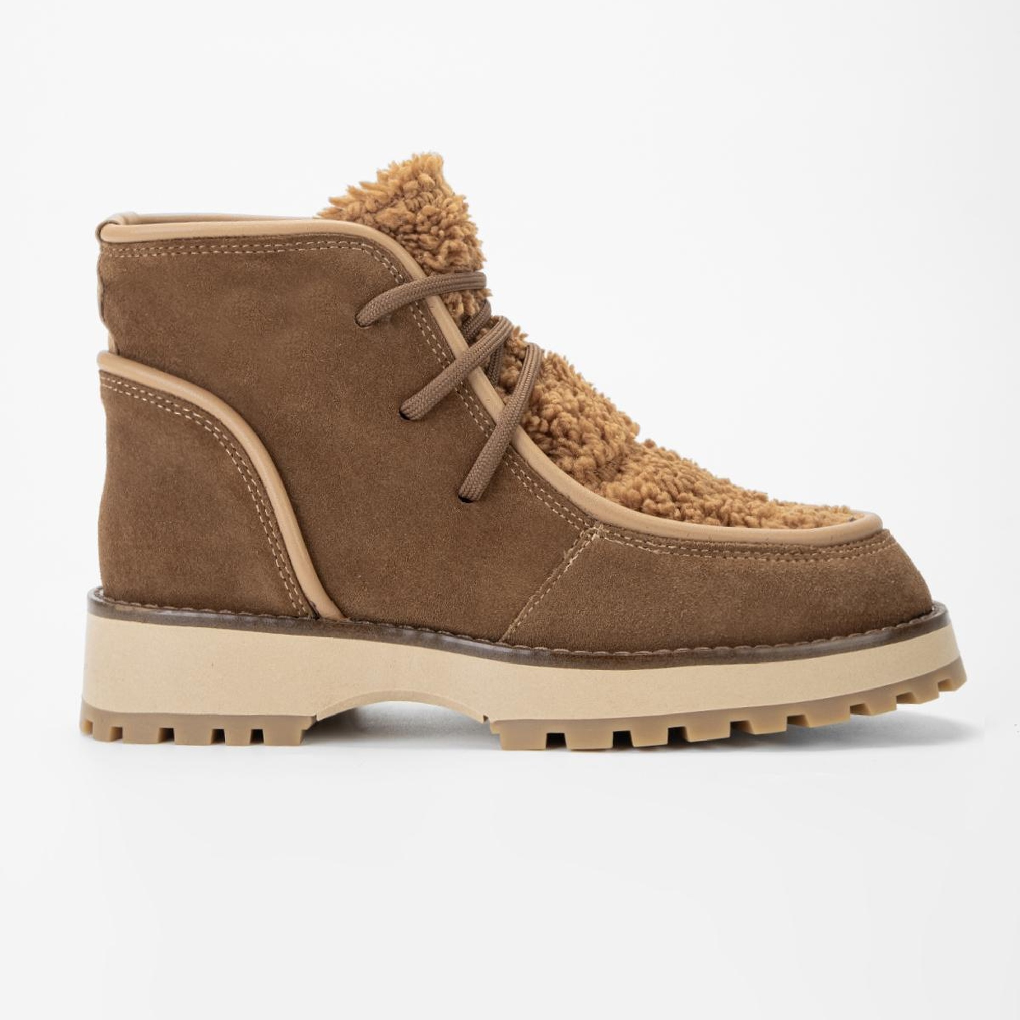 Valmenti Kadın Taba Süet Hakiki Deri Casual Bot