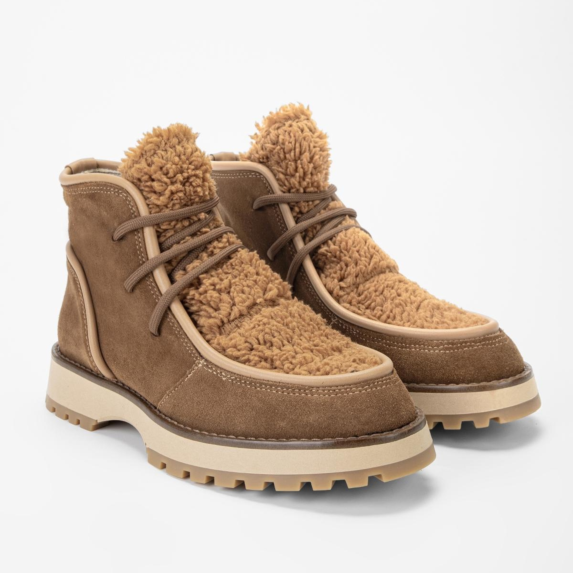 Valmenti Kadın Taba Süet Hakiki Deri Casual Bot