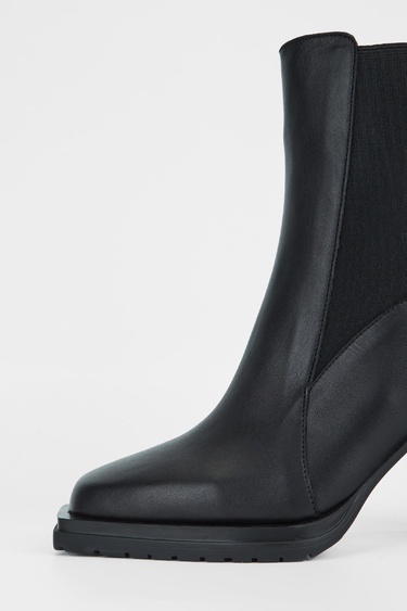  Valmenti Kadın Siyah Hakiki Deri Casual Bot