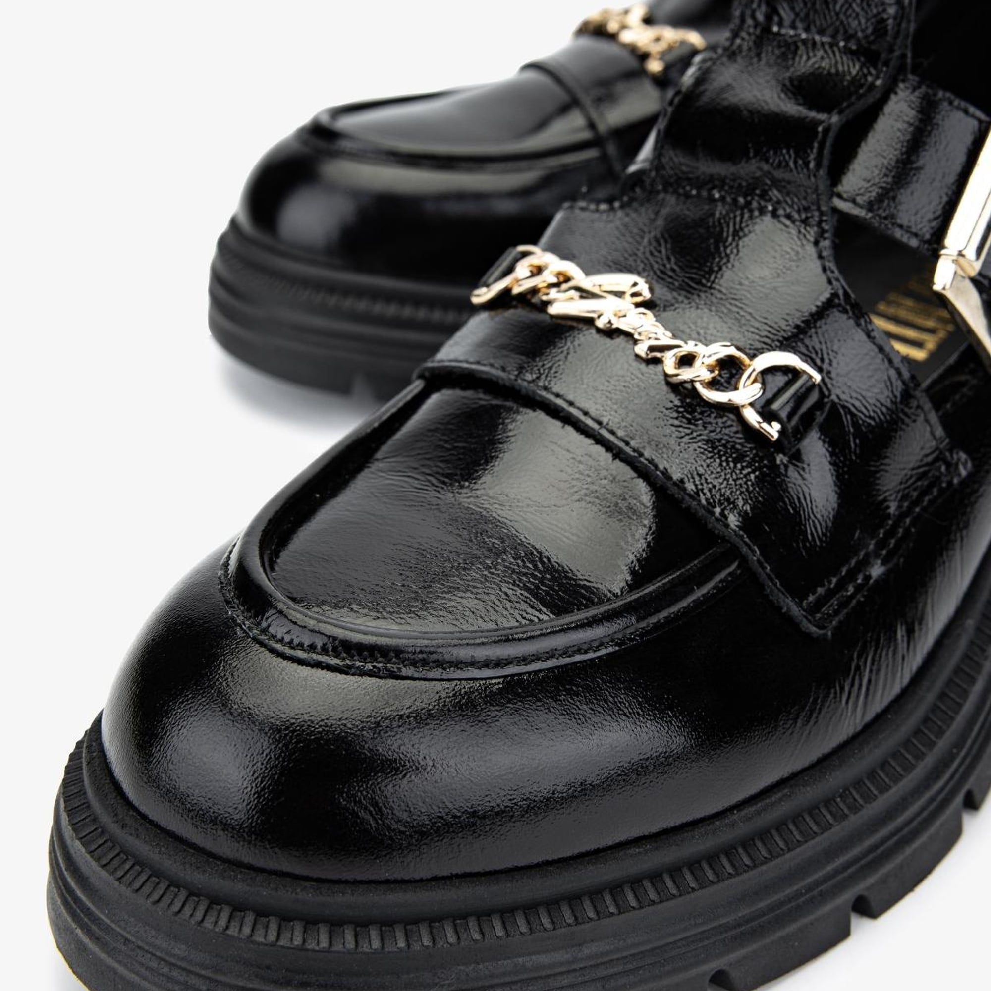 Valmenti Kadın Hakiki Deri Siyah Rugan Casual Bot