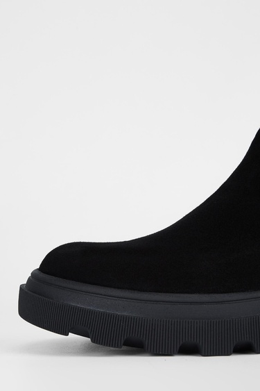  Valmenti Kadın Siyah Süet Hakiki Deri Casual Bot