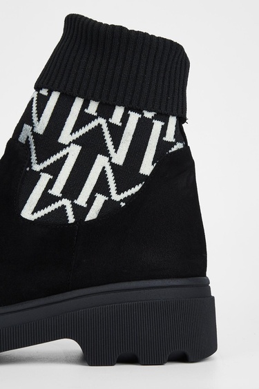  Valmenti Kadın Siyah Süet Hakiki Deri Casual Bot