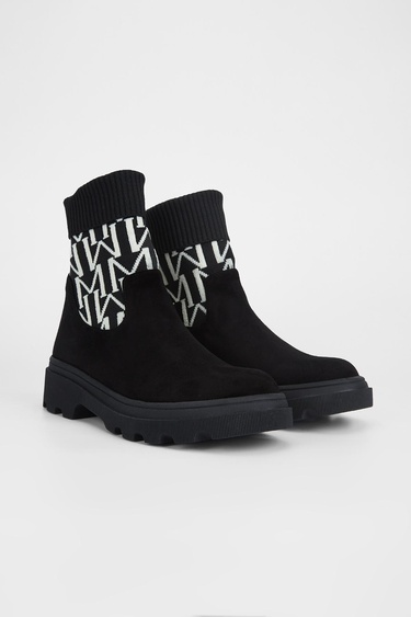  Valmenti Kadın Siyah Süet Hakiki Deri Casual Bot