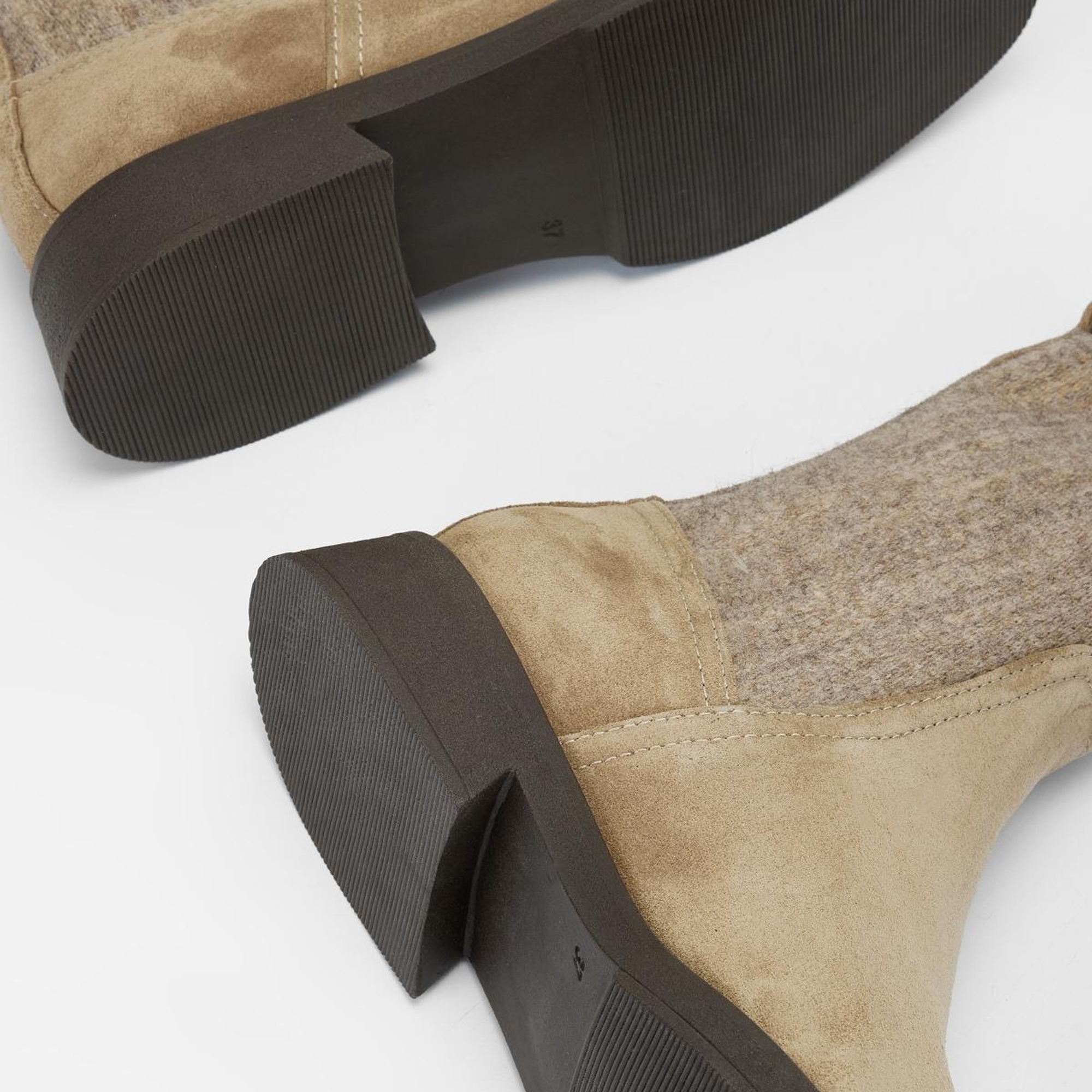 Valmenti Kadın Vizon Süet Hakiki Deri Casual Bot