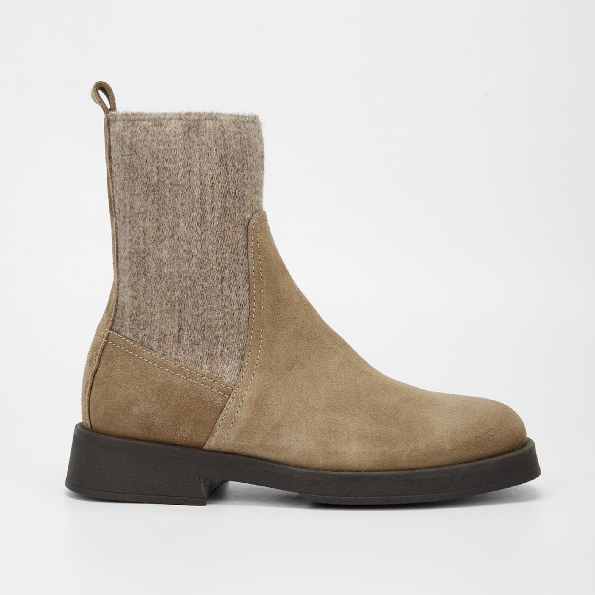 Valmenti Kadın Vizon Süet Hakiki Deri Casual Bot