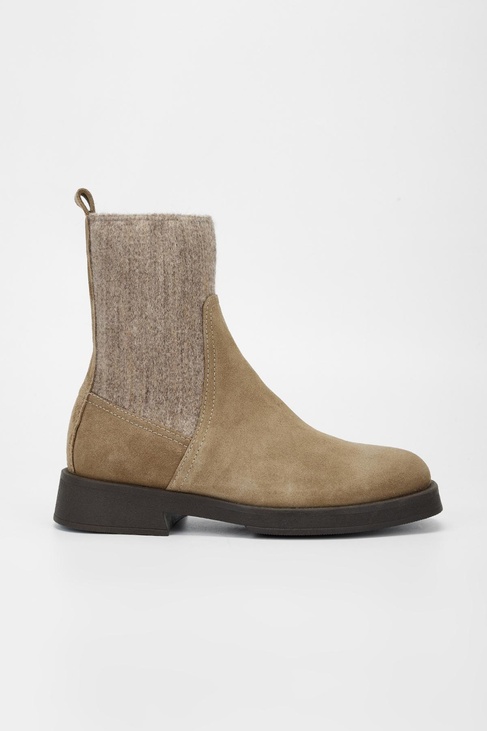  Valmenti Kadın Vizon Süet Hakiki Deri Casual Bot