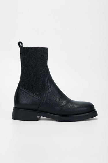  Valmenti Kadın Siyah Floter Hakiki Deri Casual Bot