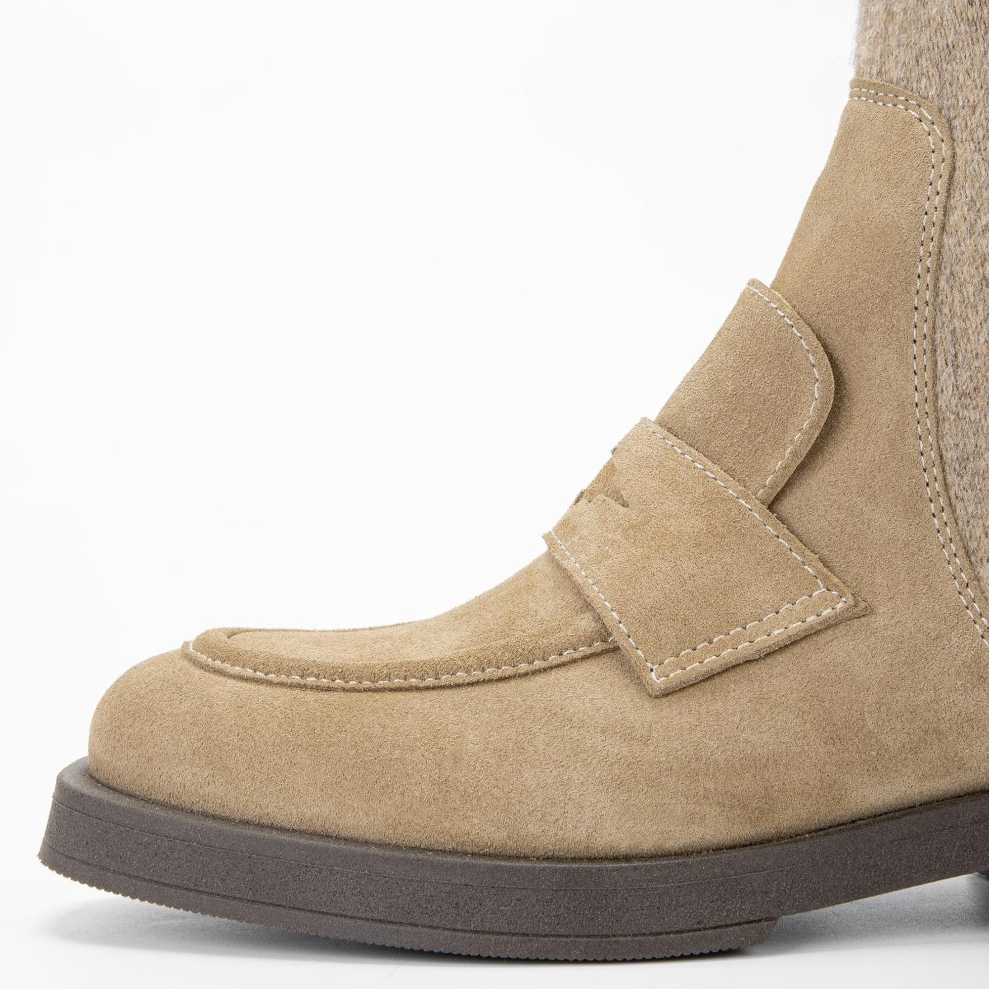 Valmenti Kadın Vizon Süet Hakiki Deri Casual Bot