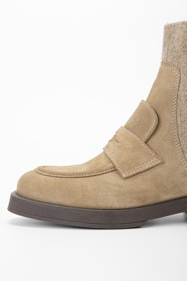  Valmenti Kadın Vizon Süet Hakiki Deri Casual Bot