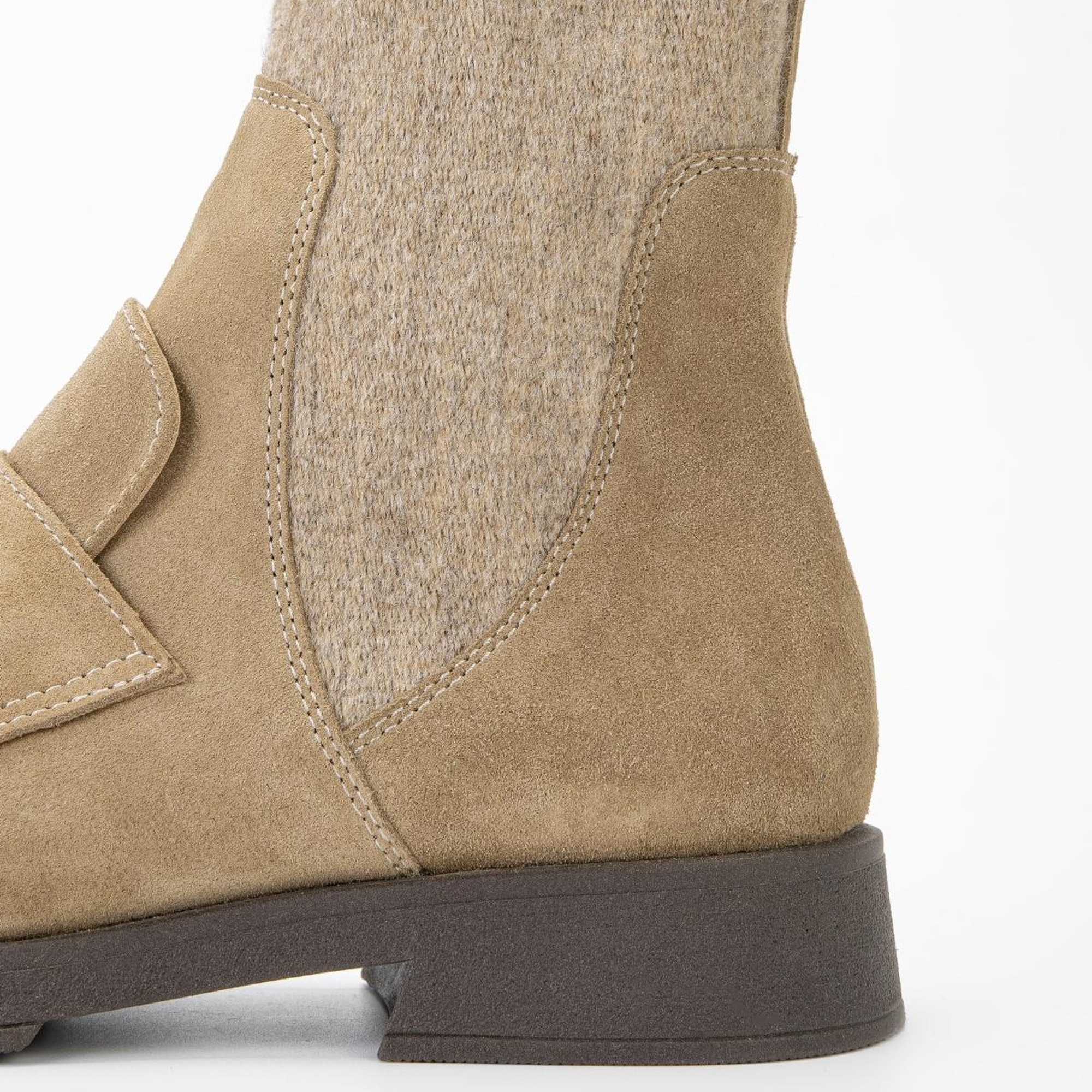 Valmenti Kadın Vizon Süet Hakiki Deri Casual Bot